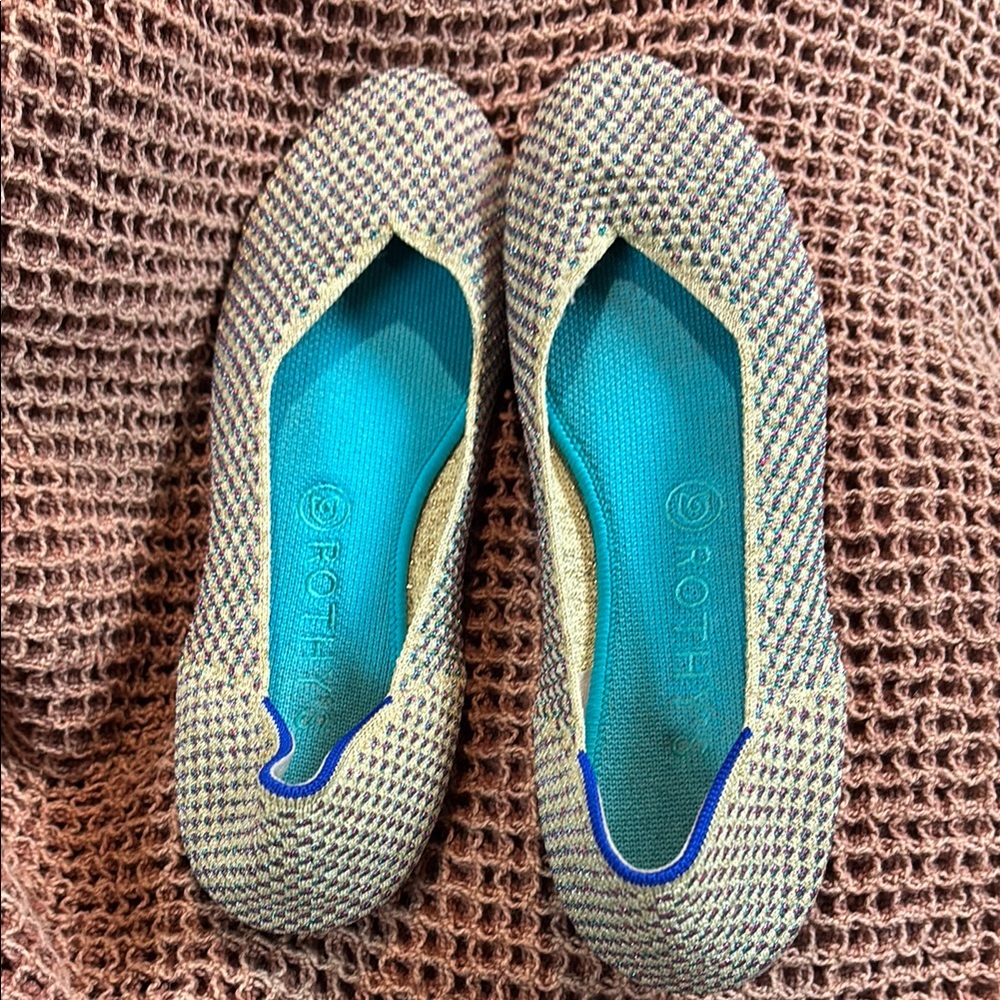 Rothy's The Square Jewel Box Textile Slip On Ballet Flat Shoes Women’s US 9.5